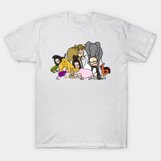 Cute Animals on an Easter Egg Hunt T-Shirt